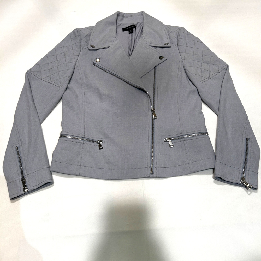 Ann Taylor Women's Jacket, size: XS in Light Gray color.